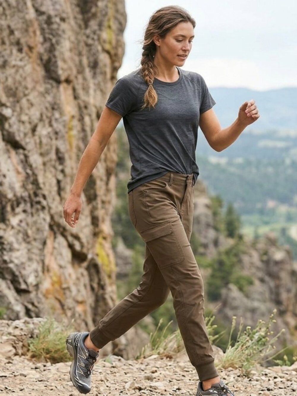 PrAna Brown Trail Joggers Size 6R ReZion Cargo Pants